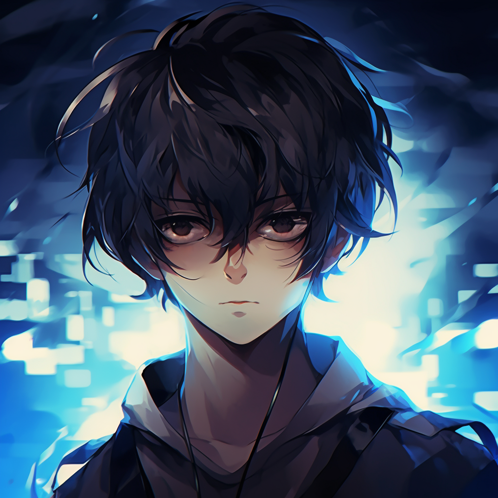 Partial side view of anime boy focusing on facial feature, pastel tones and distinctive hairstyle anime pfp boy actions