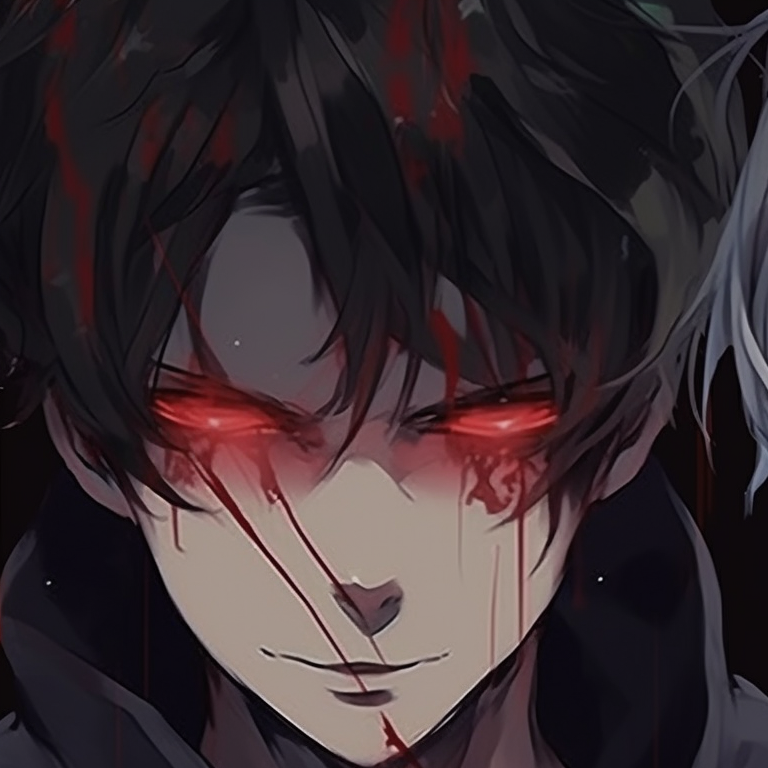 Two male characters, contrasting colors and intense expressions, standing face-to-face. trending bl matching pfp pfp for discord.