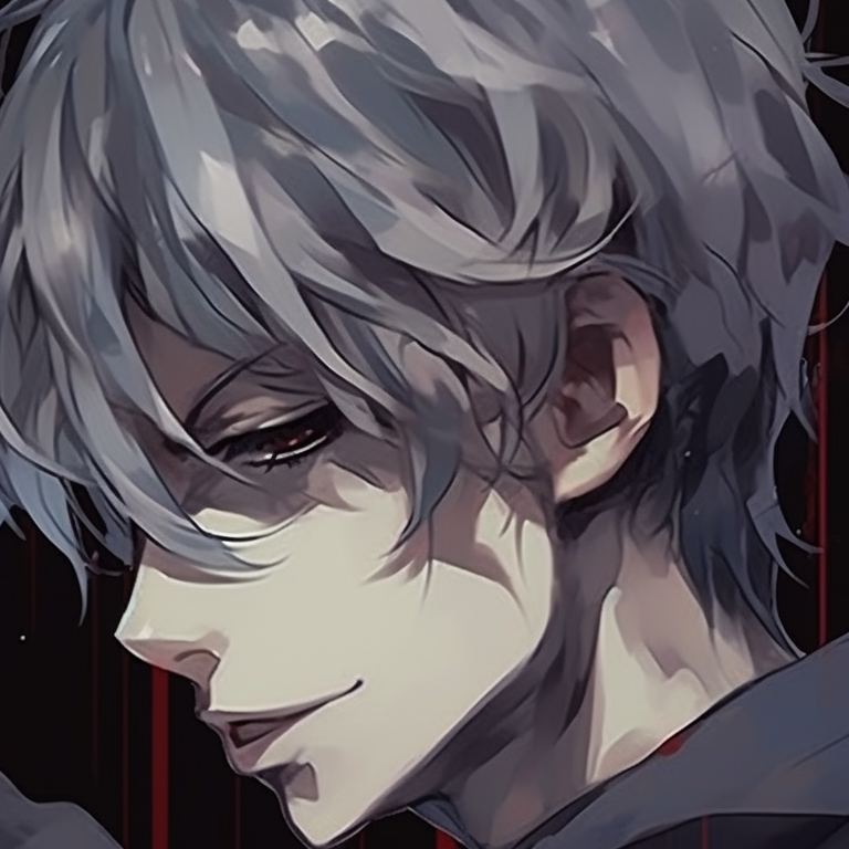 Two male characters, contrasting colors and intense expressions, standing face-to-face. trending bl matching pfp pfp for discord.