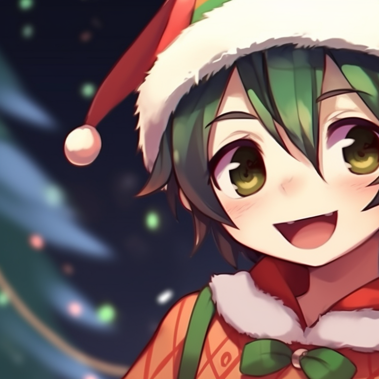 Two characters in bell-themed outfits, fine detailing in glistening golden attire. ideal couples matching christmas pfp pfp for discord.