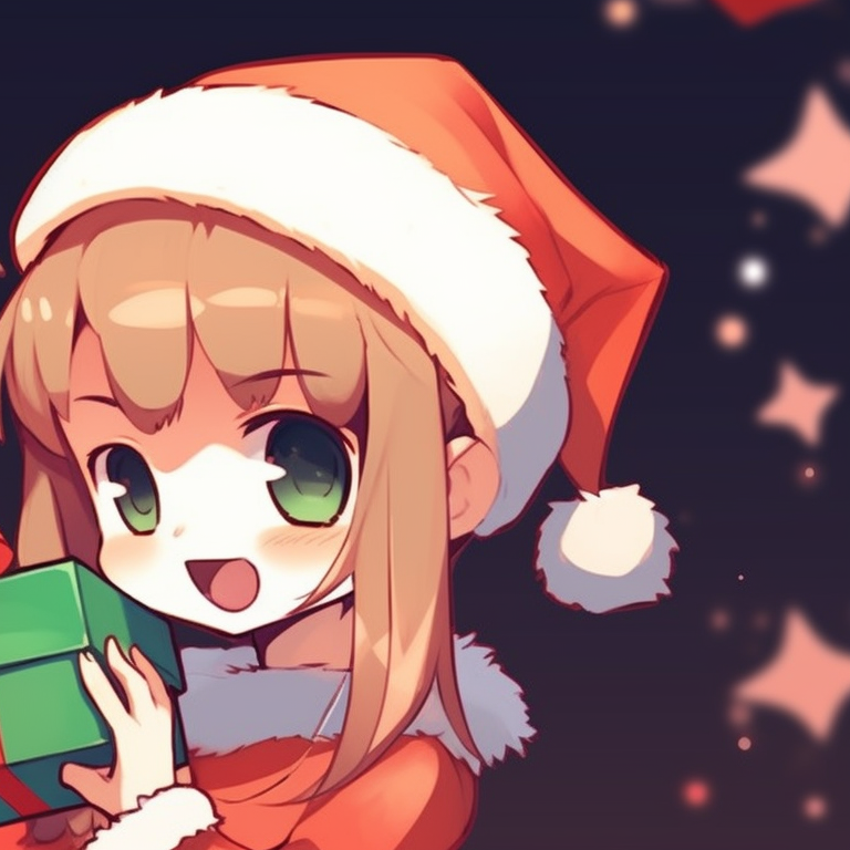 Two characters indulging in Christmas cookies, pixel art style with warm colors. matching christmas pfp background for pixel art pfp for discord.