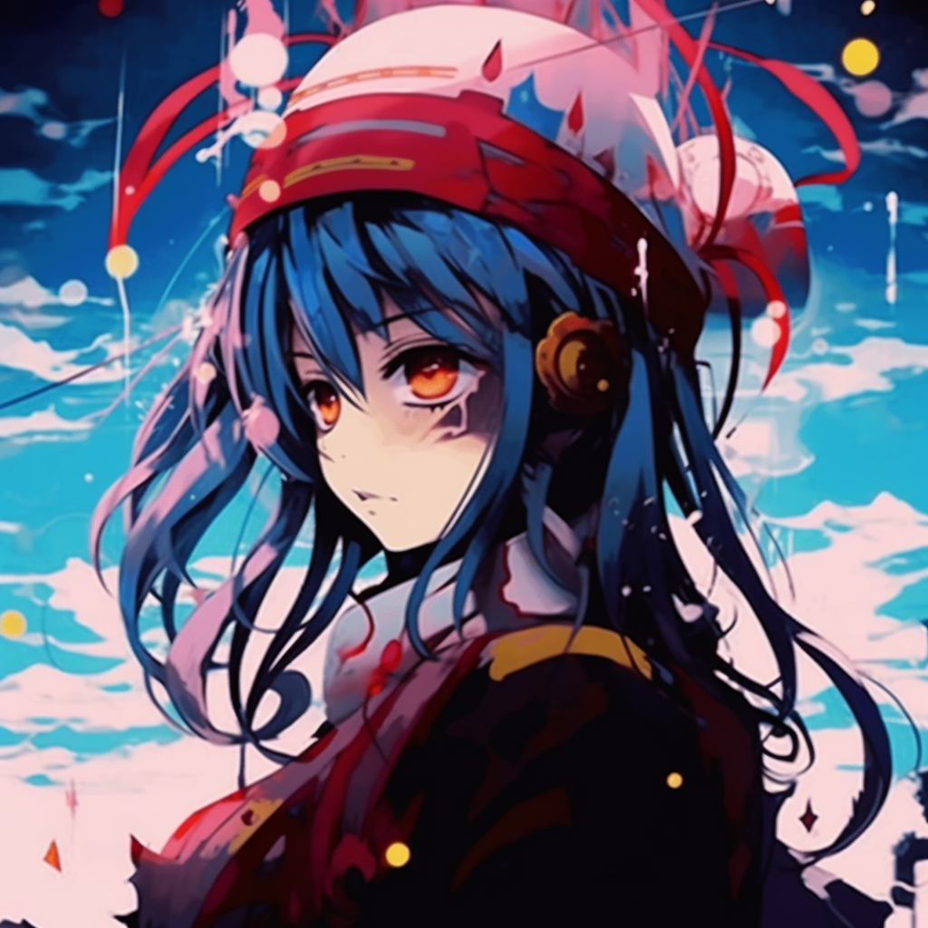 Abstract rendering of Portgas D. Ace, emphasized with strong colors and scattered fragments. abstract anime gif pfp HD, free download