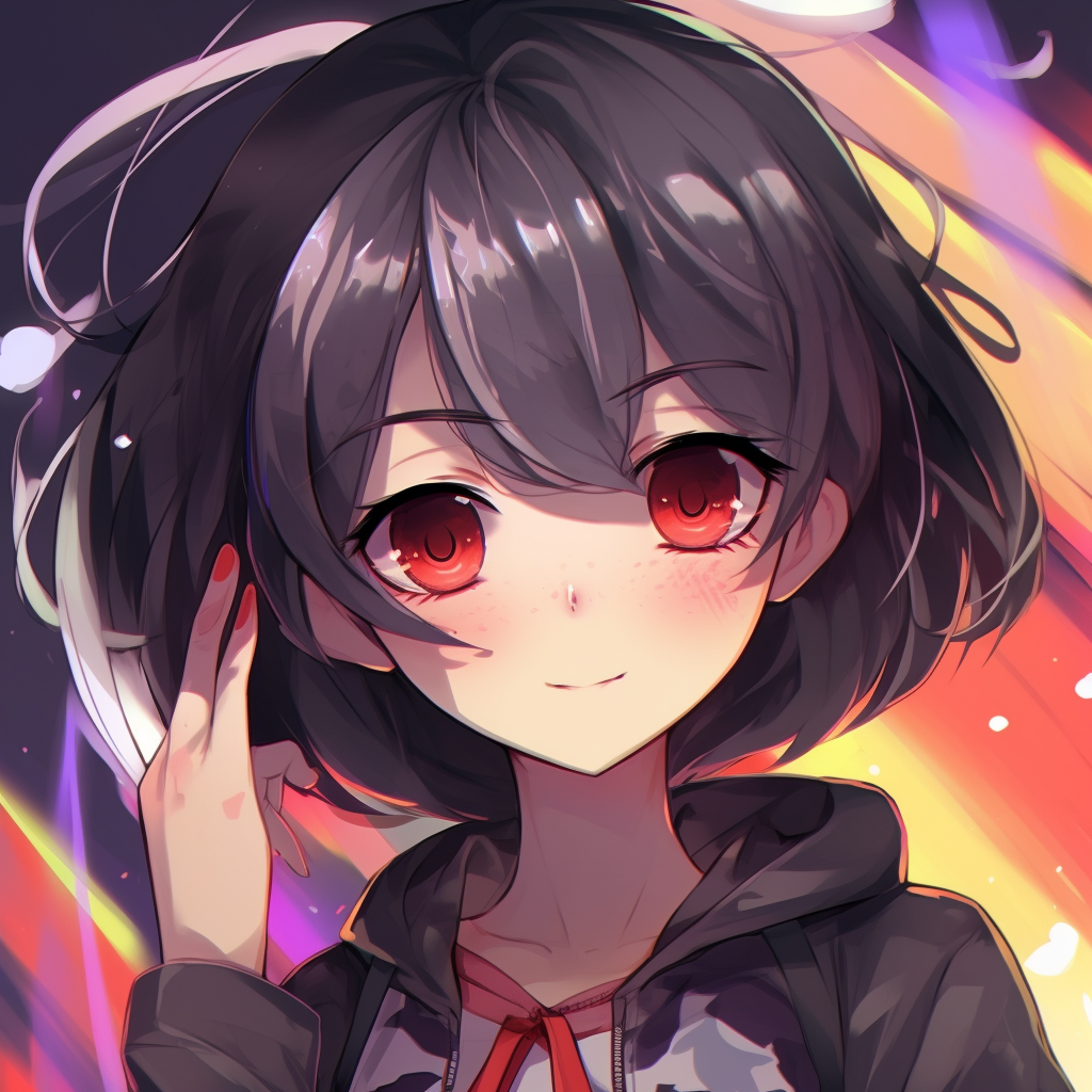 Profile of an anime girl in Kimono traditional elements and rich textures. anime girl pfp styles