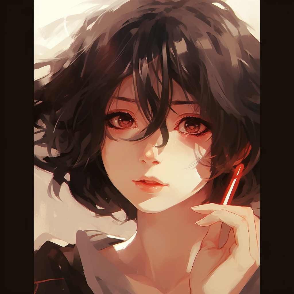 Profile of an anime character with a muted pastel color scheme, emanating a calm and soft vibe. aesthetic anime pfp compilation