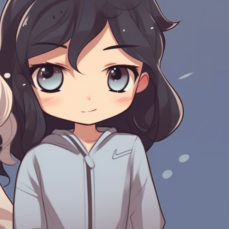 Two characters in matching pajamas, soft colors and simple lines. matching pfp for friends featuring cartoons pfp for discord.