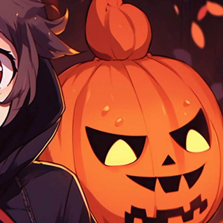 Two characters with ghoulish get-ups, starkly contrasting colors and chillingly detailed. meme matching pfp with a spooky halloween theme pfp for discord.