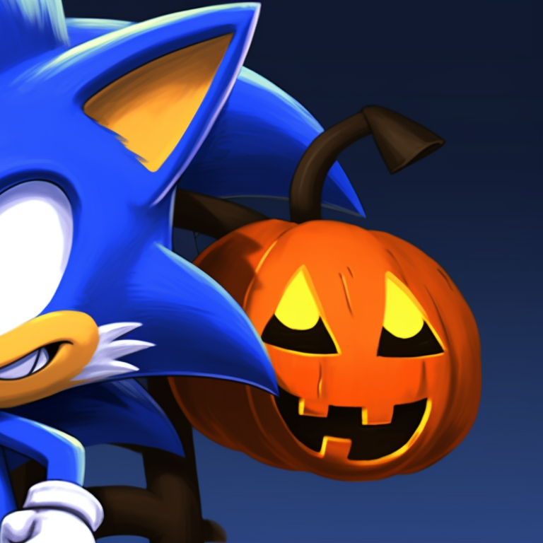 Sonic and Tails in Halloween costumes, bright colors, dynamic poses. adorable sonic and tails matching pfp for halloween pfp for discord.