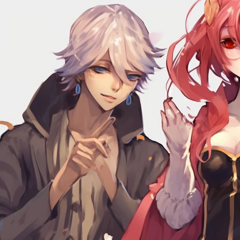 Close-up of three characters in matching armor, high contrast and fine texture. epic matching trio pfp concepts pfp for discord.