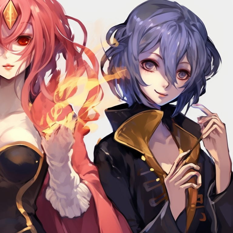 Close-up of three characters in matching armor, high contrast and fine texture. epic matching trio pfp concepts pfp for discord.