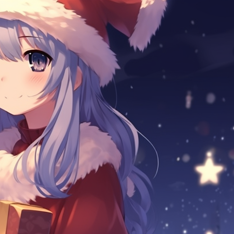 Characters in reindeer antlers, vibrant colors and playful expressions. adorable matching anime girl christmas pfp ideas pfp for discord.