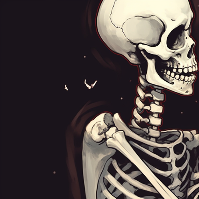 Two decomposed creature characters sharing a tender moment, detailed aging textures, set against a traditional Christmas background. lovers in the afterlife - matching christmas skeleton pfp kissing pfp for discord.