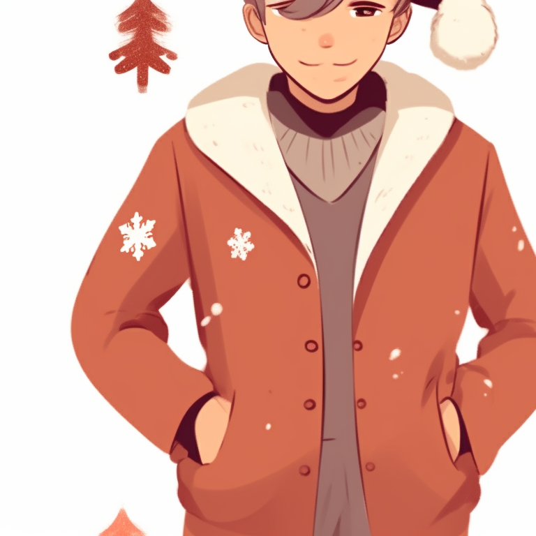 Two characters with snowflake motifs, vibrant holiday colors. gifs for matching christmas pfp in preppy style pfp for discord.