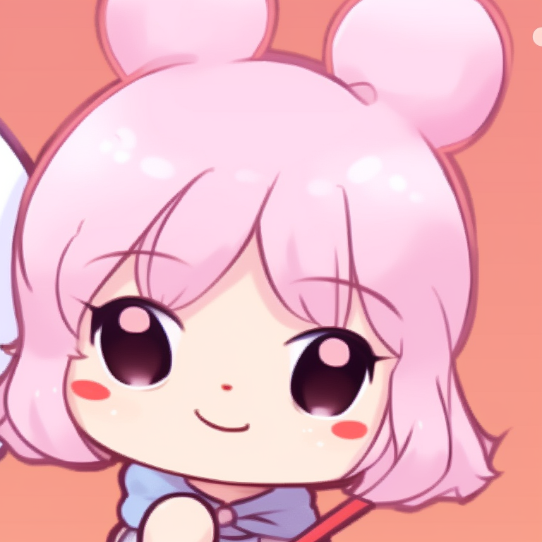 Two Sanrio characters, one light and one dark, perfectly complementing each other. modern matching sanrio pfp pfp for discord.