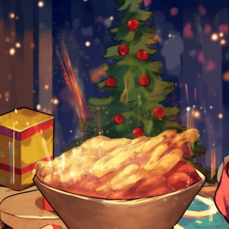 Sanji portrayed against a wintery backdrop, pastel colors and pensive expression. anime style matching sanji christmas pfp pfp for discord.