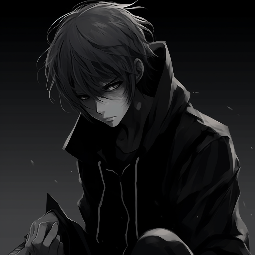 Scene in a graveyard featuring an anime character, muted tones, detailed backdrop. dark anime pfp stylesHD, free download