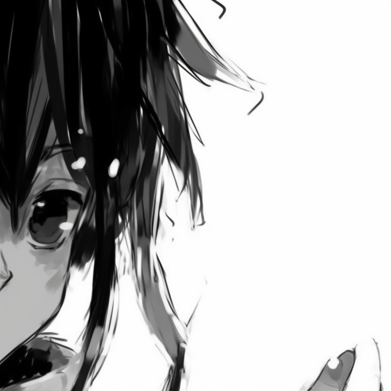 Two characters captured in side profile, their silhouettes hinting a shared secret, through dramatic shadow work. black and white matching pfp boy and girl pfp for discord.