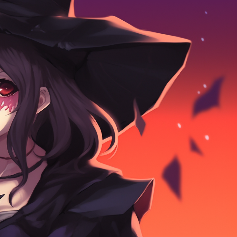 Two anime characters, ethereal looks with spectral outfits, bathed in a soft moonlight, surrounded by floating lanterns. unique halloween matching pfps pfp for discord.