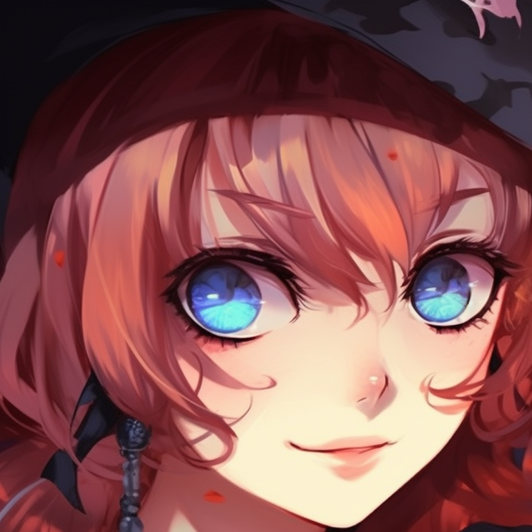 Two mystical characters, vibrant colors with a fusion of exaggerated aesthetics. hot matching pfp halloween theme aesthetics pfp for discord.