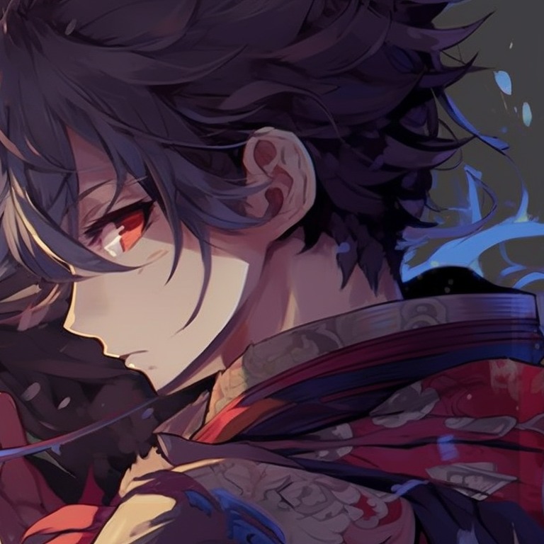 Two characters in combat stance, sharp linework and dynamic expressions. cool matching anime pfp pfp for discord.