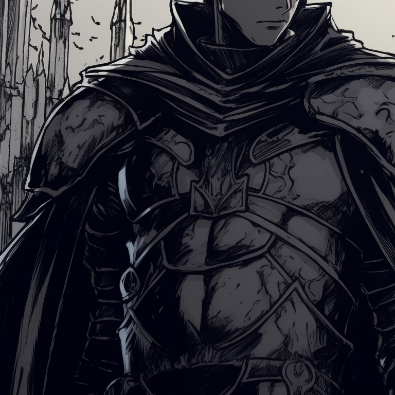 Two characters, heavy contrast between darkness and the glow in their eyes, suggestive of a secret conversation. berserk inspired halloween aesthetics pfps pfp for discord.