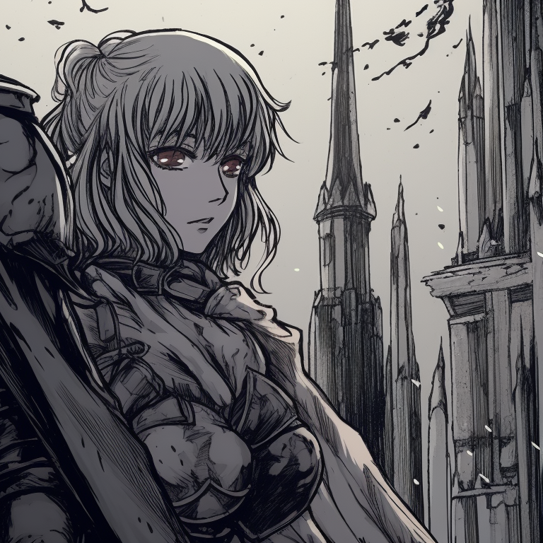 Two characters, heavy contrast between darkness and the glow in their eyes, suggestive of a secret conversation. berserk inspired halloween aesthetics pfps pfp for discord.