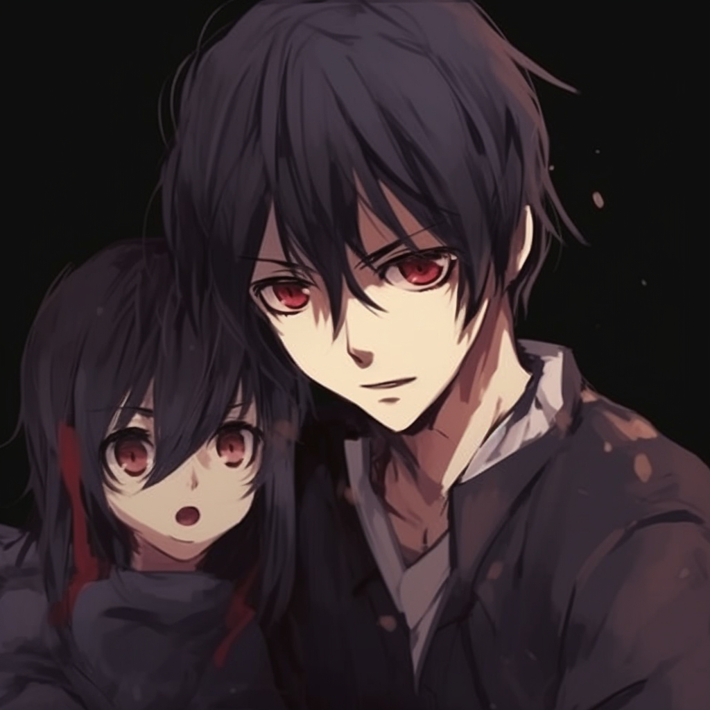 Mysterious character veiled in shadows, high contrast between shadow and light, intricate detailing. anime pfp sus character snapshots