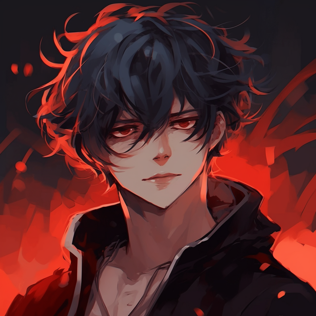 Close-up of male character in subtle conversation, whispered intimacy with pastel colors. romantic male anime pfp