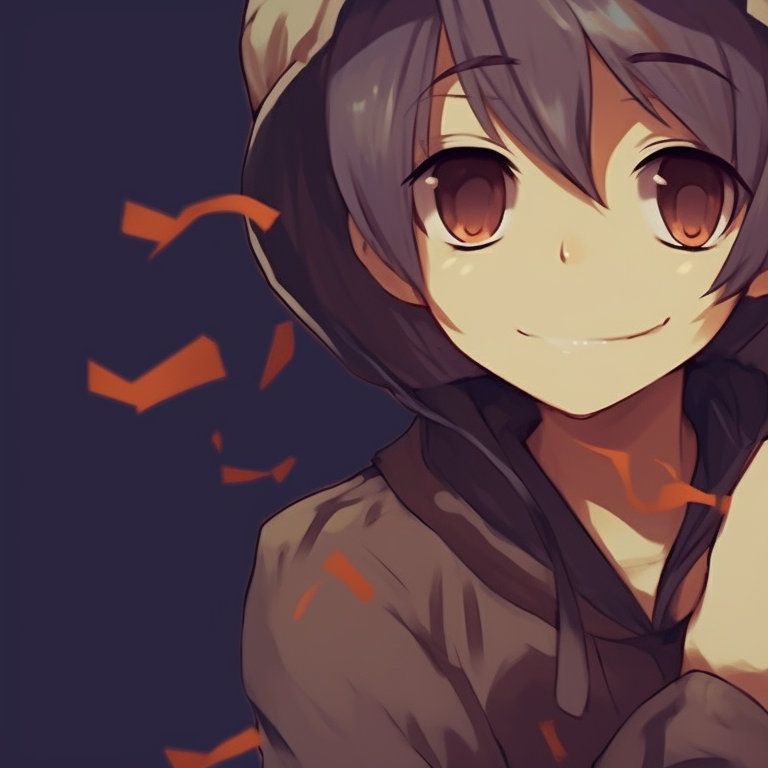 Two characters, one with a cat motif and the other in a witch outfit, complementary designs and mischievous smiles. couples matching pfp pinterest halloween pfp for discord.