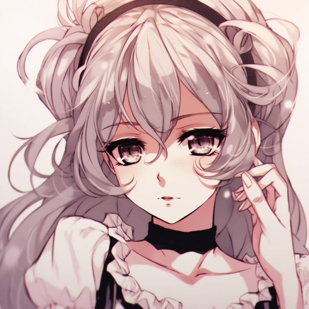 Sailor Moon's Serenity holding her wand, highlighting the ornate details and soft pastel palette. anime manga pfp for girls