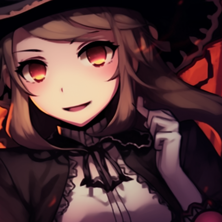 Two characters in detectives' hats and trench coats, in a cryptic foreboding backdrop, hinting at a spooky investigation. themed danganronpa matching pfp pfp for discord.