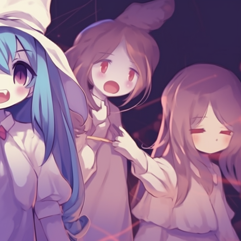 Five characters dressed as classic monsters, candy buckets in hands, vibrant colors, and lively expressions. top matching pfp ideas for 5 friends halloween theme pfp for discord.