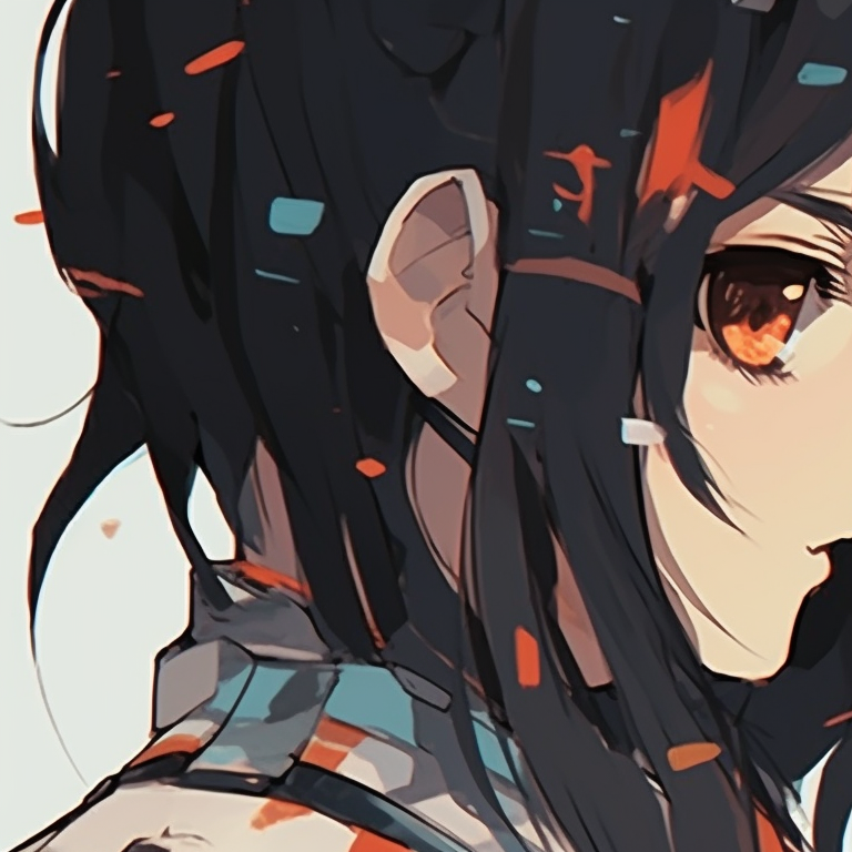 Two characters in ninja outfits, flat colors with high-contrast shadows, dynamic poses with hidden weapons. classic anime matching profile pictures for friends pfp for discord.