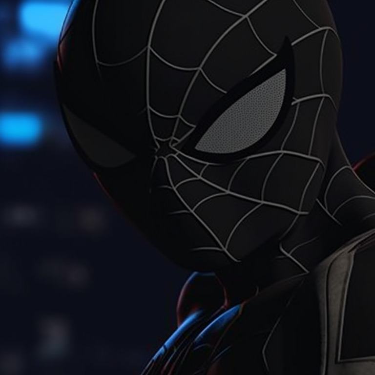 Close-up of Spiderman and Venom in shadows, eerie details emphasizing their mutual tension. best matching spiderman pfp images pfp for discord.