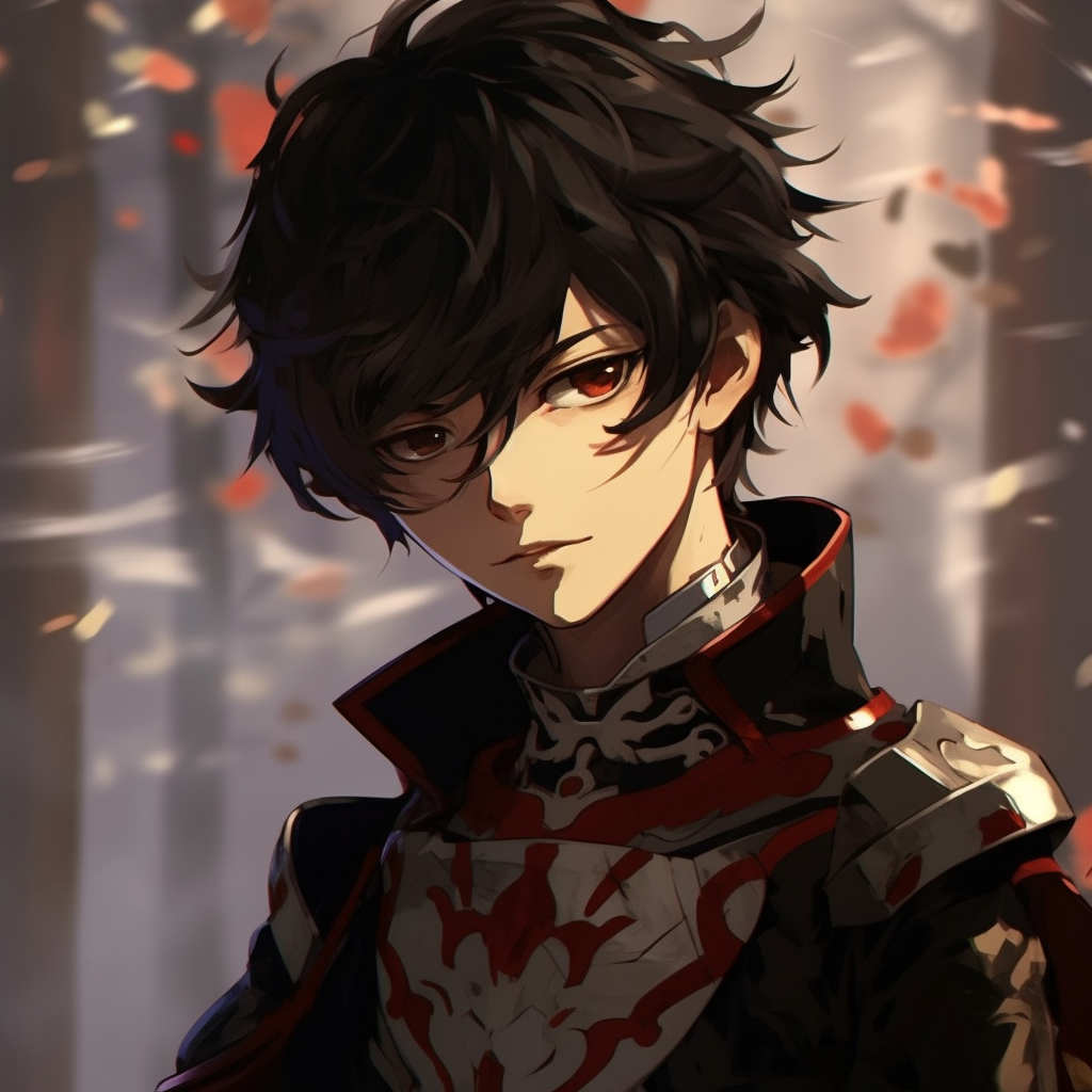 Young samurai boy in traditional armor, rich colors and detailed patterns. anime boy pfp concepts anime pfp