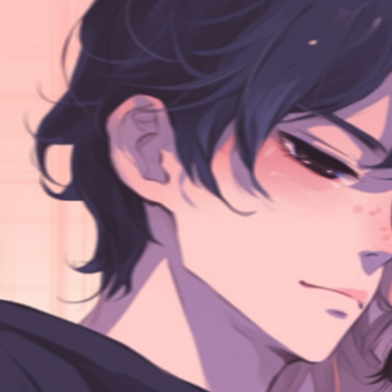 Two characters under a sakura tree, detailed petals and soft glowing light cute couple matching aesthetics pfp pfp for discord.