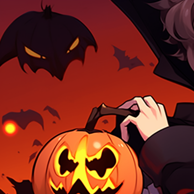 Two characters under a full moon, gritty textures and gothic attire with a hint of luminescent magic. unique matching pfp for discord halloween theme pfp for discord.