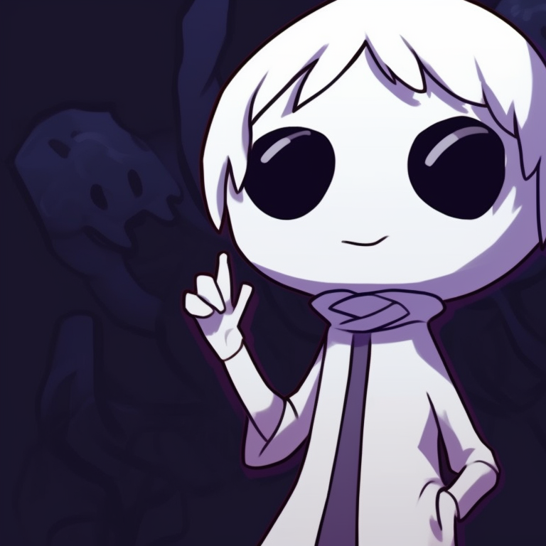 Two stickman characters donned in ghost costumes with a dark purple background. stickman pfp halloween costume ideas pfp for discord.
