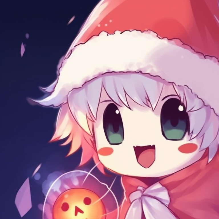 Two ghost characters, red and green auras, cozy scarves and cute expressions. fun ideas for matching cute ghost christmas pfp pfp for discord.