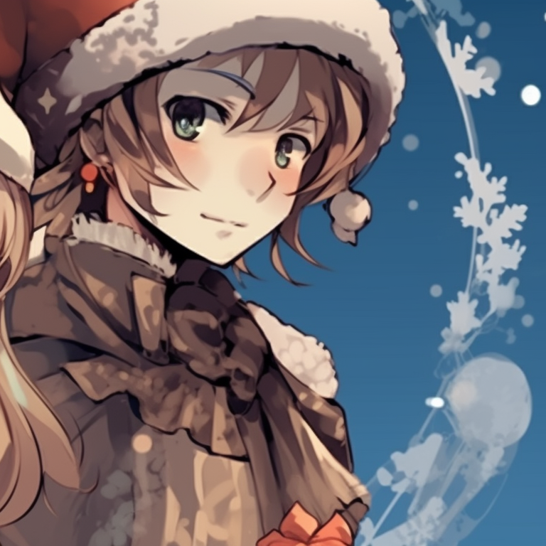 Two characters at a lavishly laid out Christmas feast, warm color scheme with emphasis on red and green. vintage matching discord pfp christmas pfp for discord.