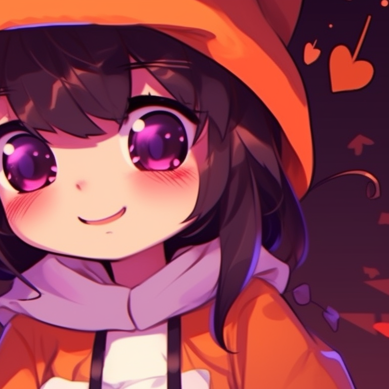 Two characters dressed as classic halloween monsters, pastel color palette and innocent expressions. cute halloween matching pfp for lovers pfp for discord.