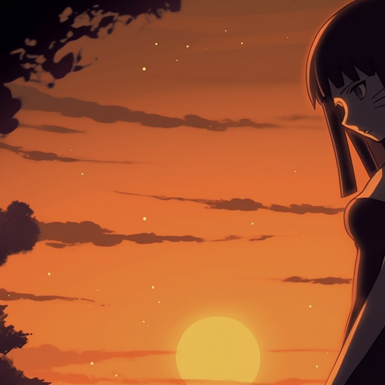 Hinata in a dark witch costume, Naruto in a light ghost costume, contrasting colors and expressions. naruto and hinata matching pfp halloween theme ideas pfp for discord.