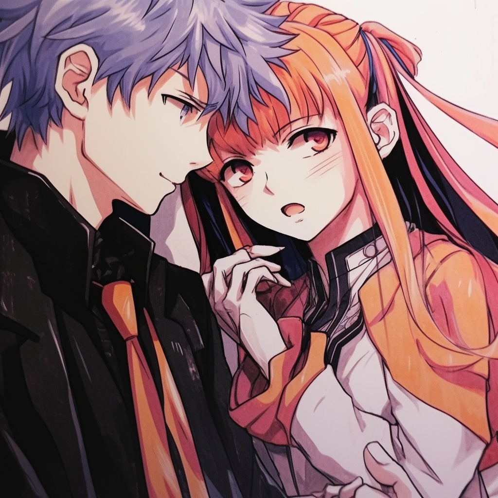 Naruto and Hinata underneath a full moon, silhouetted figures and bold shades of blue. matching anime pfp for couplesHD, free download