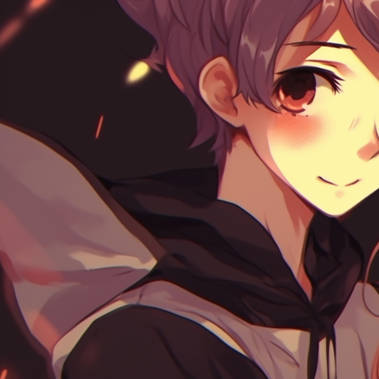 Two characters dressed as witches, warm colors and detailed shading, holding hands while casting a spell. hot matching pfp halloween theme for couples pfp for discord.