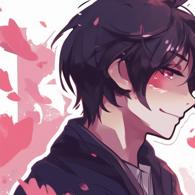 Two characters on a grassy hill, looking up at the starry sky, cool tones and serene expressions. aesthetic matching couple pfp pfp for discord.