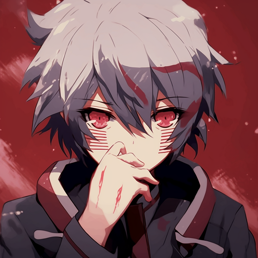 Kakashi Hatake from Naruto with his Sharingan eye activated, vibrant reds and detailed linework. top anime gif pfp themes HD, free download