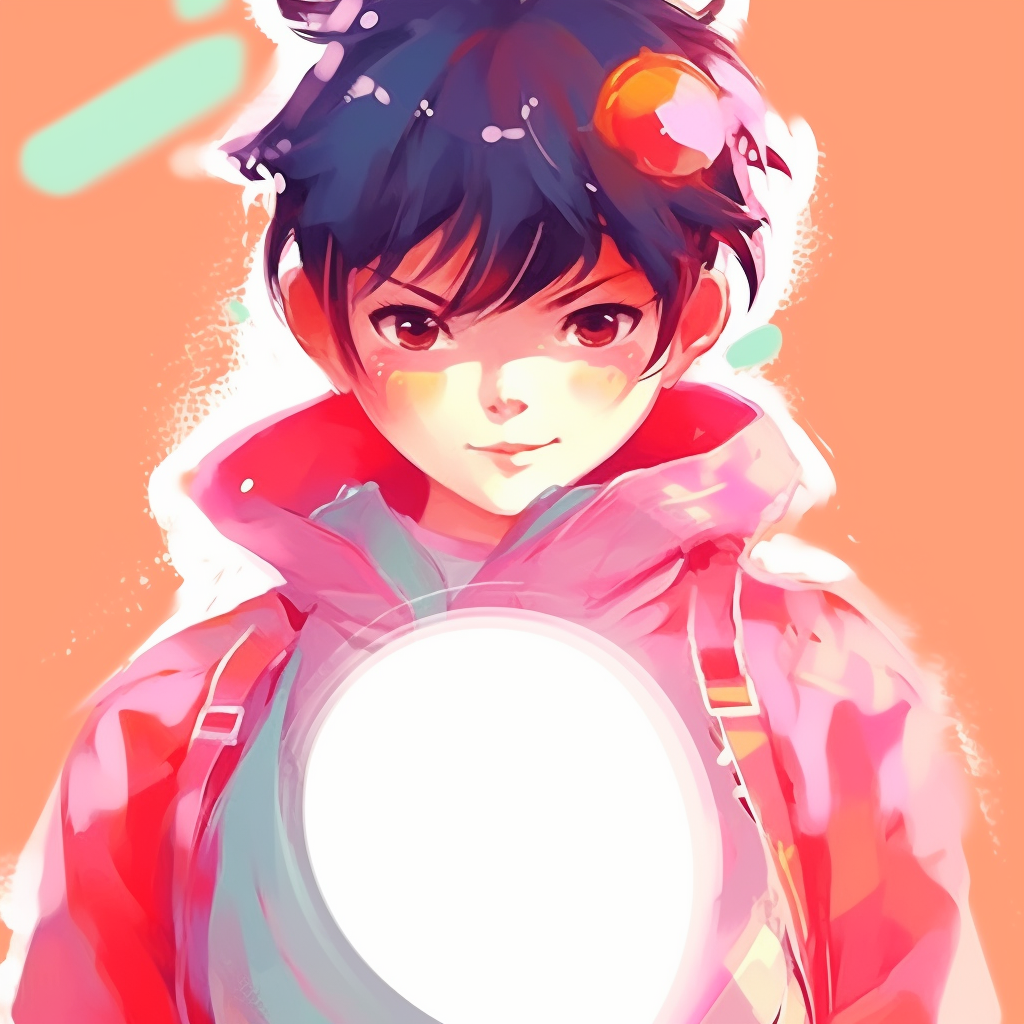 A school boy in sporty attire, dynamic action lines and vivid colors. stylish pfp for school boys pfp for discord.