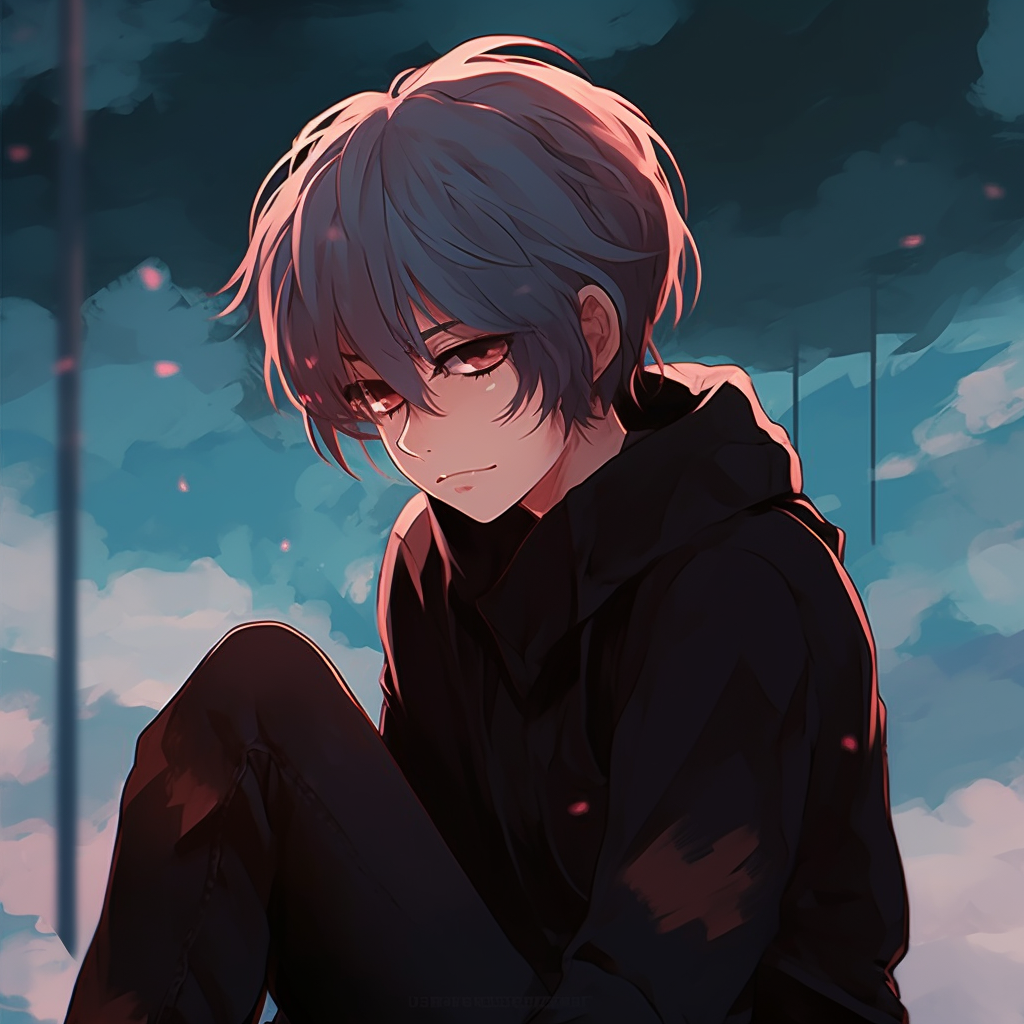 Todoroki in a calm stance, emphasis on his dual-colored hair and eyes. chill anime pfp for girls