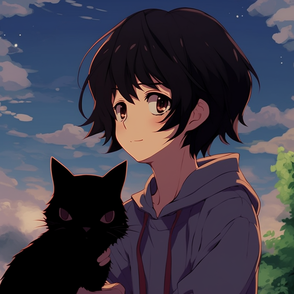Jiji looking entirely chill, the image employs soft lines and smooth shading. characters' chill anime pfp