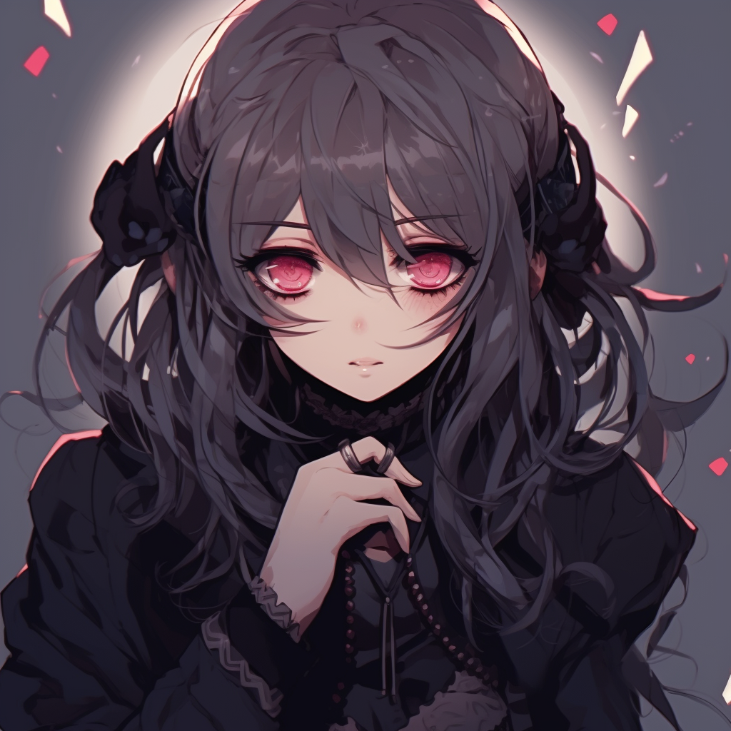 Egirl with vibrant hair, bold hues and soft shading adding depth to the image. original egirl pfp anime pfp for discord.