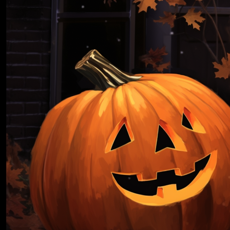 Two characters under a string of Christmas lights, holding pumpkin-shaped ornaments. matching christmas pumpkin pfp trends pfp for discord.